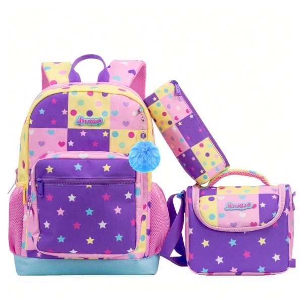 STAR THEME 3PC SET SCHOOL BACKPACK